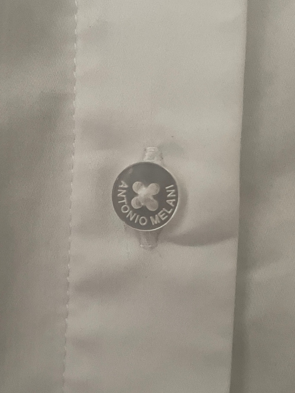 Antonio Melani White Cotton Button Front Balloon Sleeve Blouse S - Picture 4 of 7